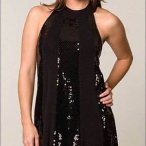 LaROK black sequin dress